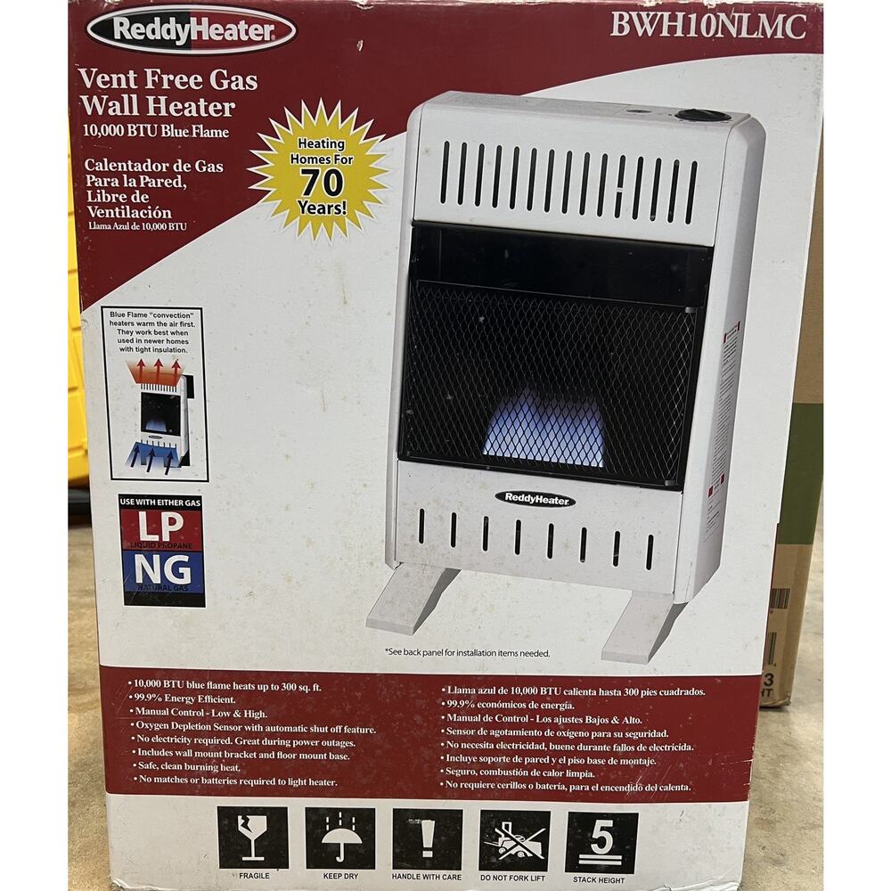 Reddy Heater MODEL BWH10NLMC 10,000 BTU Propane/Natural Gas NON Electric NEW NIB